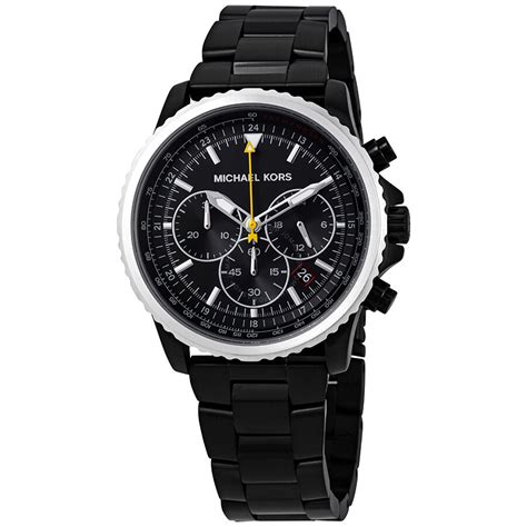 michael kors men watch mk8643|Michael Kors Mens Theroux Chronograph Black Stainless Steel .